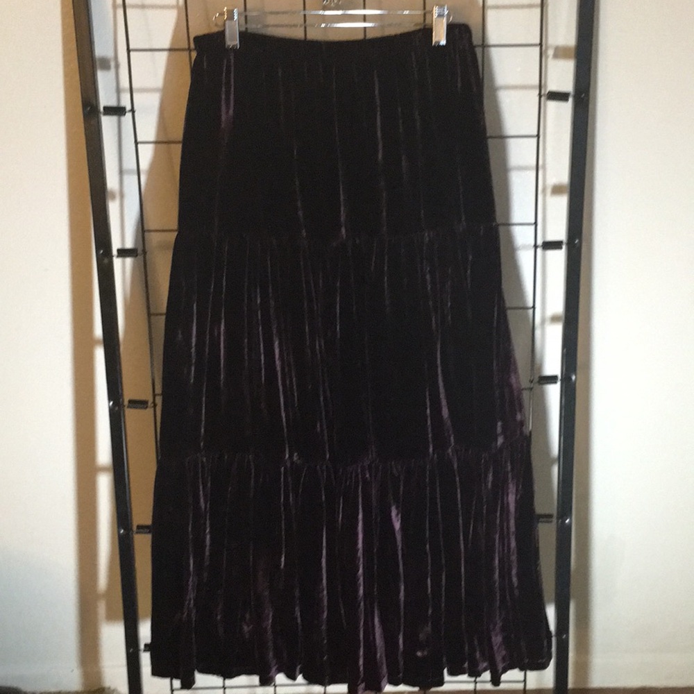Velvet skirt dark purple capucine